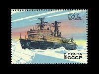 Russia-1977-Antarctic-research-icebreaker-ship-stamp