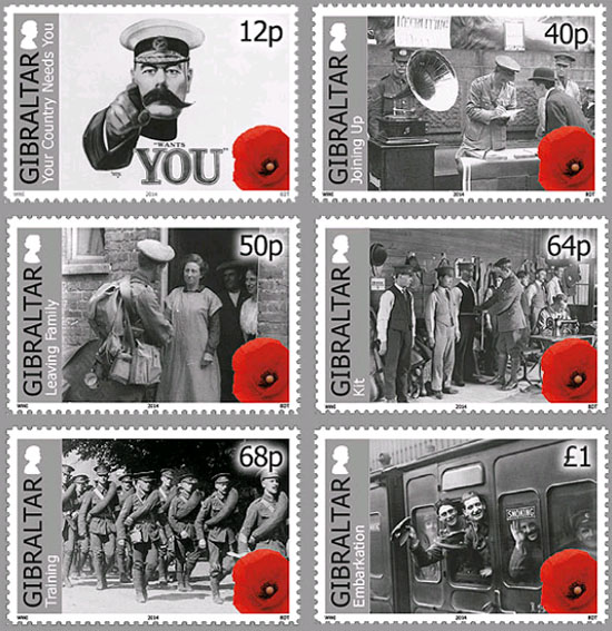 Gibraltar stamps Centenary of World War I