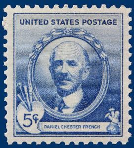 Daniel Chester French on stamp