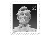 Abraham Lincoln on stamp USA