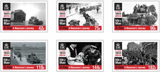 Isle-of-Man-stampset-D-Day