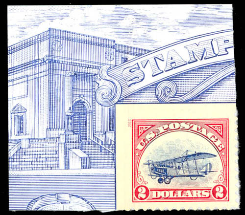 Upright Inverted Jenny stamp