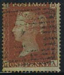 1854  1 penny stamp