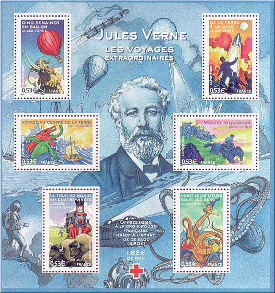 stamps Jules verne Franxce 2005