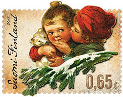 Ari Lakaniemi and Susanna Rumpus award winning Christmas Hug stamp