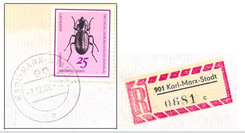 Stamp from Karl-Marx-Stadt