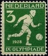 Olympic football stamp Netherlands