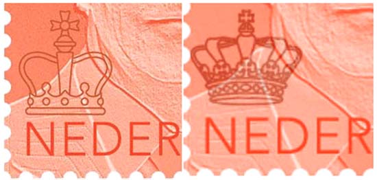 stamps with different crowns