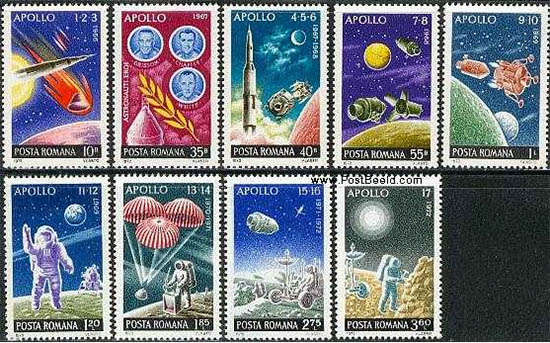 Apollo and Mercury stamps