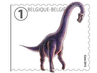 dinosaur stamp belgium 2015