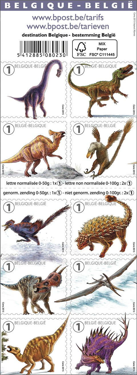 dinostamps-Belgium