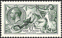 1913 George V Britannia-Seahorse stamp