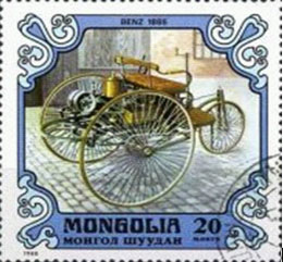 1885 Benz on stamp Mongolia