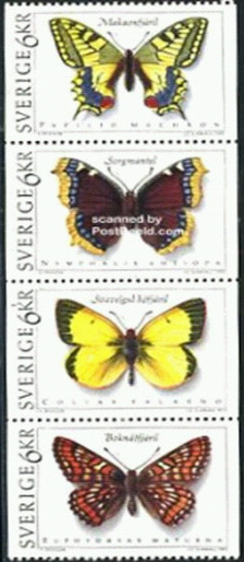 Butterflies on stamps.