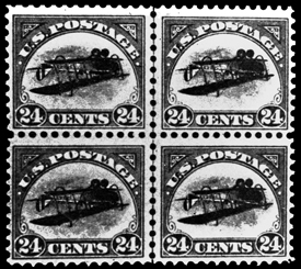 Ethel B. Stewart McCoy’s inverted Jenny block